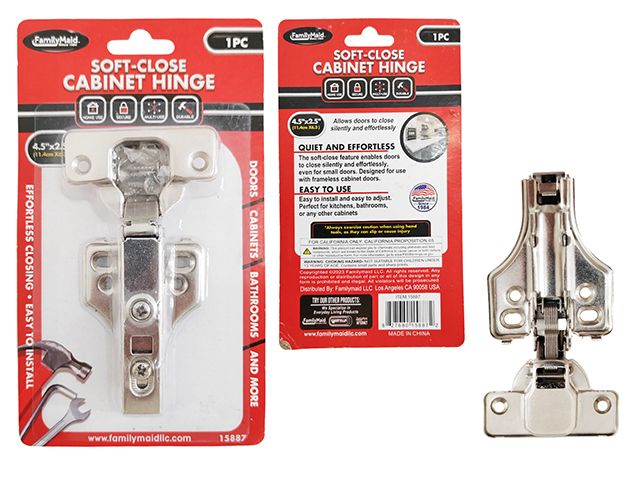 72 Pieces of 4.5"x2.5" Steel Soft Close Door Hinges In Silver