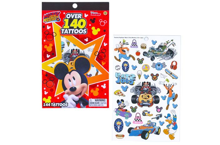 24 Pieces of 140 Count Stick On Tattoos Mickey Mouse