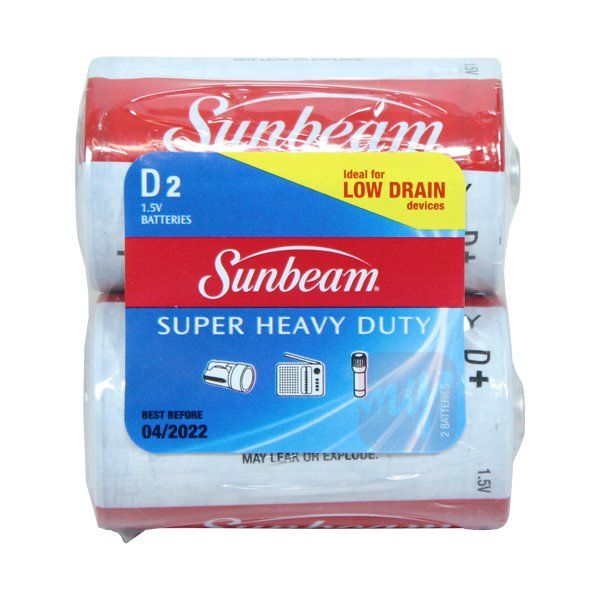 16 pieces of Sunbeam Battery Alkaline 2PK D