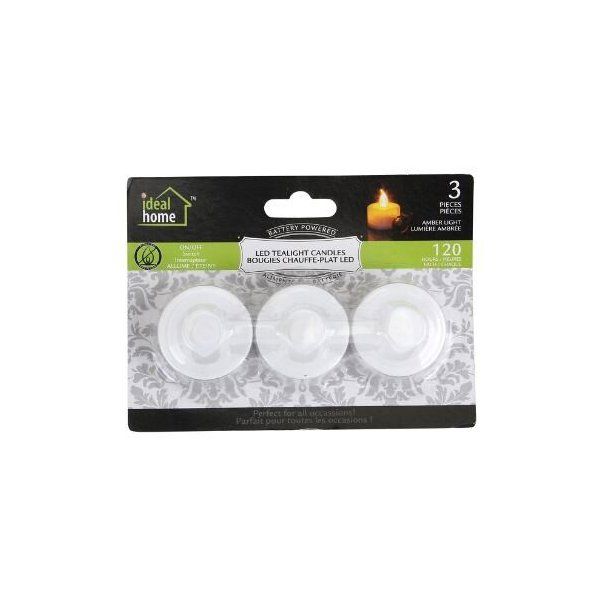 48 pieces of Ideal Home LED Tealight 3PK Amber Light