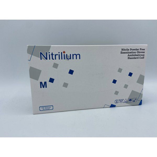 10 pieces of Nitrilium Powder Free Nitrile Examination Gloves Size Large Blue