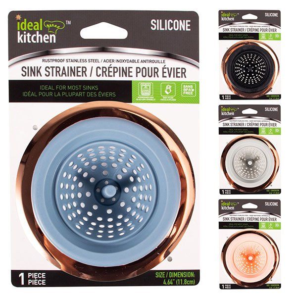48 pieces of Ideal Kitchen SS + Silicone Sink Strainer HD Rose Gold Colors