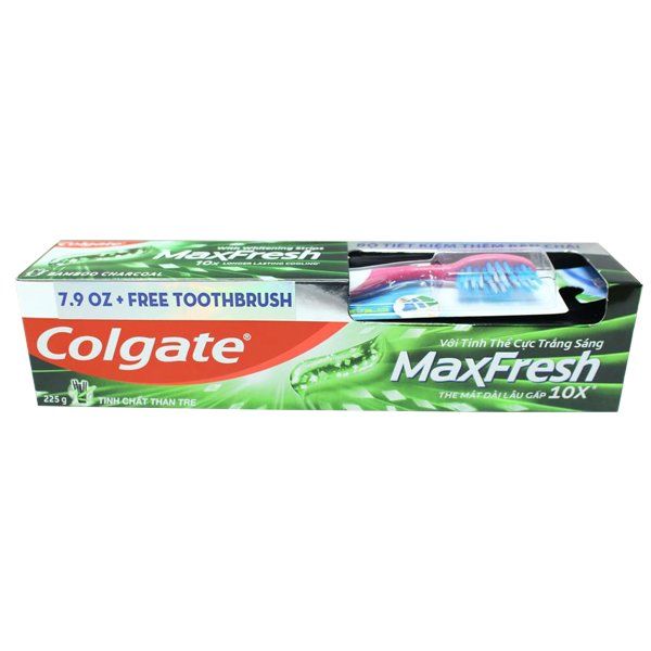 36 pieces of Colgate Maxfresh - Cool Menthol 225g + Free T/brush