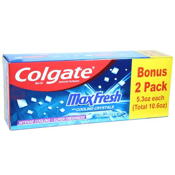 48 pieces of Colgate Toothpaste 5.3oz 2PK (10.6oz) Max Fresh Blue