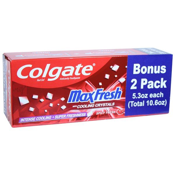 36 Pieces Colgate Toothpaste 5.3oz 2pk (10.6oz) Max Fresh Red 