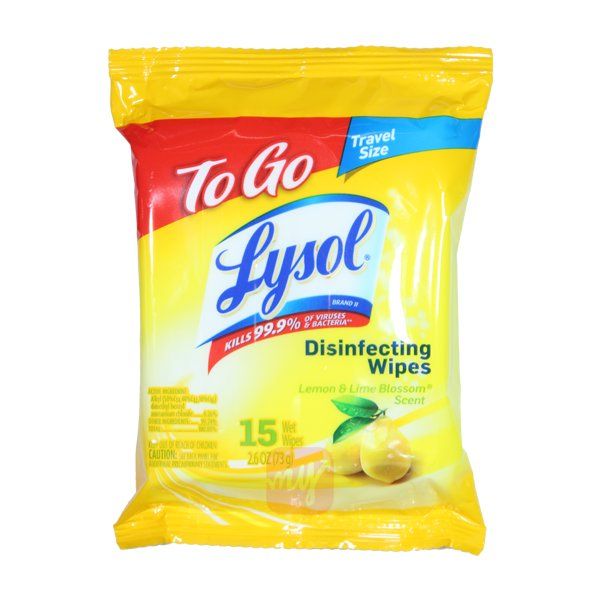 48 pieces Lysol Wipes 15CT Lemon + Lime Cleaning Products at