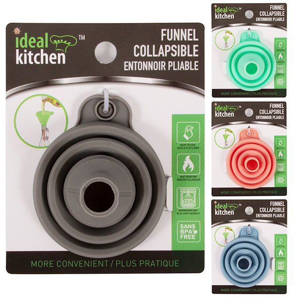 48 pieces of Ideal Kitchen Silicone Collapsible Funnel
