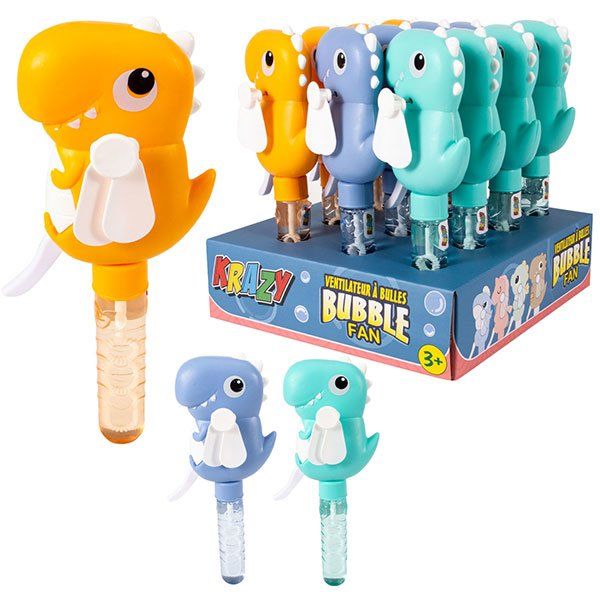 96 pieces of Bubble stick W/Mini Fan Dinosaur