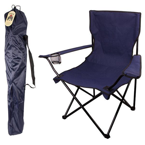 8 pieces of Folding Camping Chair Navy 50*50*80cm