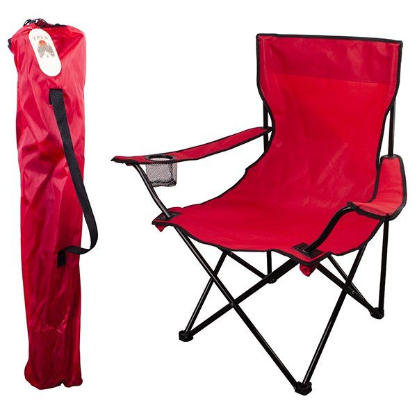 8 pieces of Folding Camping Chair Red 50*50*80cm