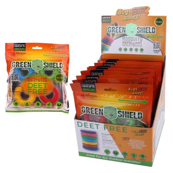 48 pieces of Green Shield Mosquito Wristband 4PK