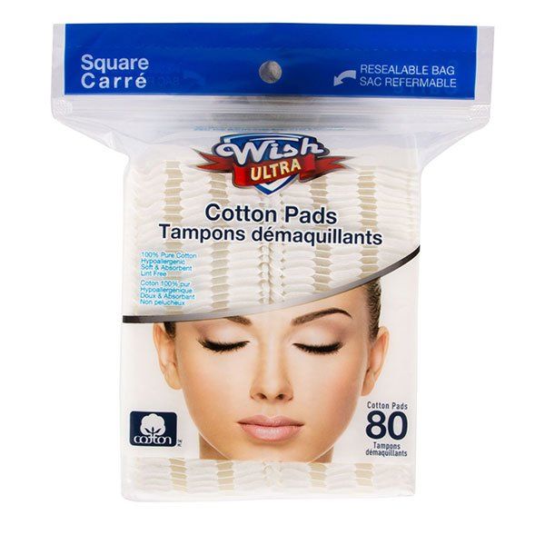 48 pieces of Wish Cotton Pad Square 80CT
