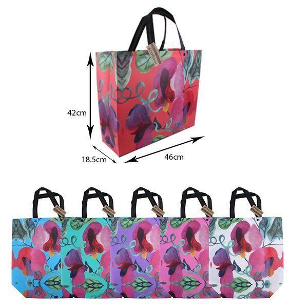 72 pieces of Woven Bag Printed Abstract Flowers