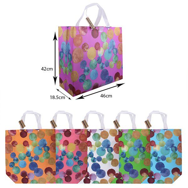 72 pieces of Woven Bag Printed Dots