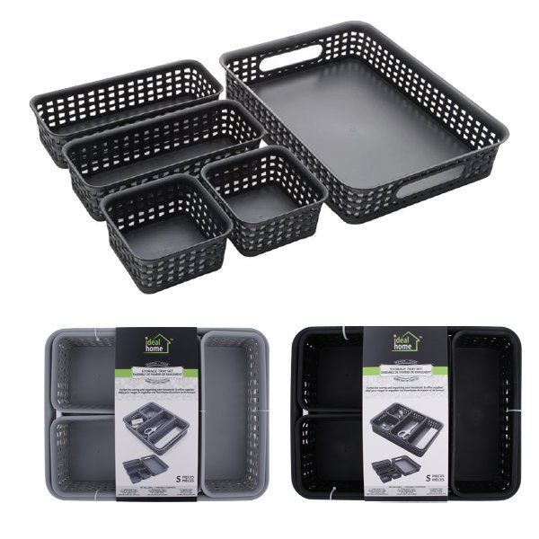 12 Wholesale 5pc Woven Storage Bin Set at