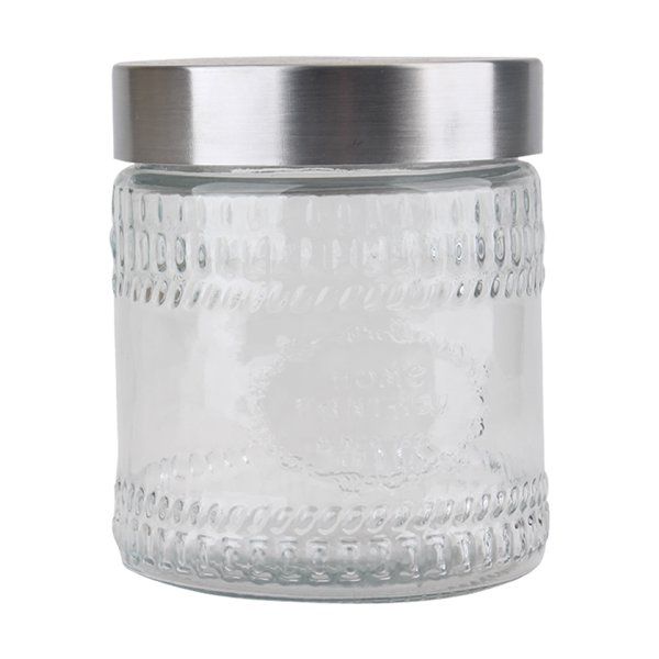 12 pieces of Glass Jar Chrome Lid 1.2L Wide