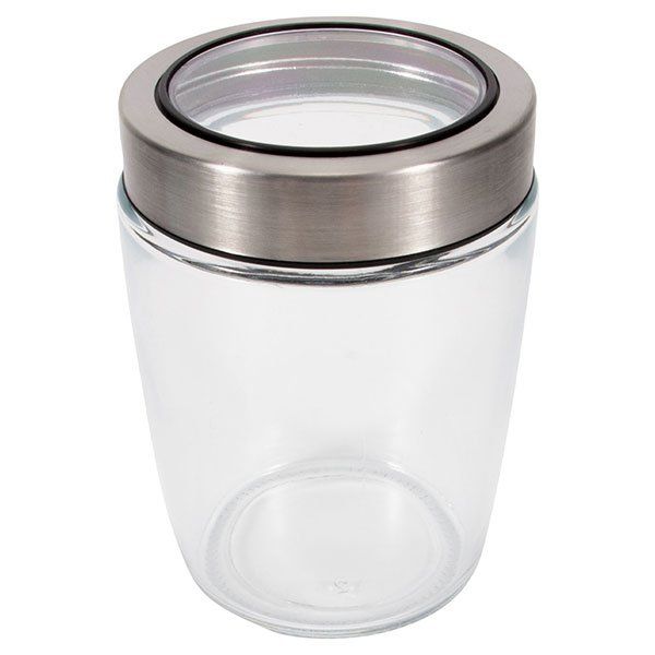 24 pieces of Ideal Kitchen Glass Jar Chrome Lid 500ML