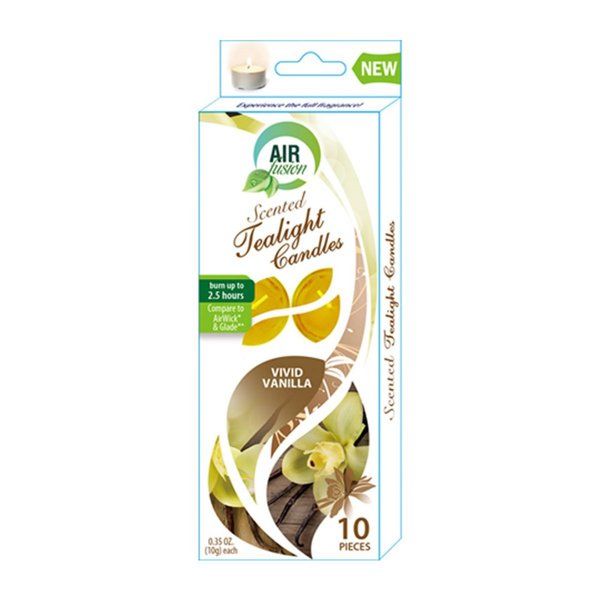 12 pieces of Air Fusion Tealight Vivid Vanilla 10PK