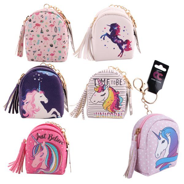 144 pieces of CC Keychain Coin Purse Leather Unicorn