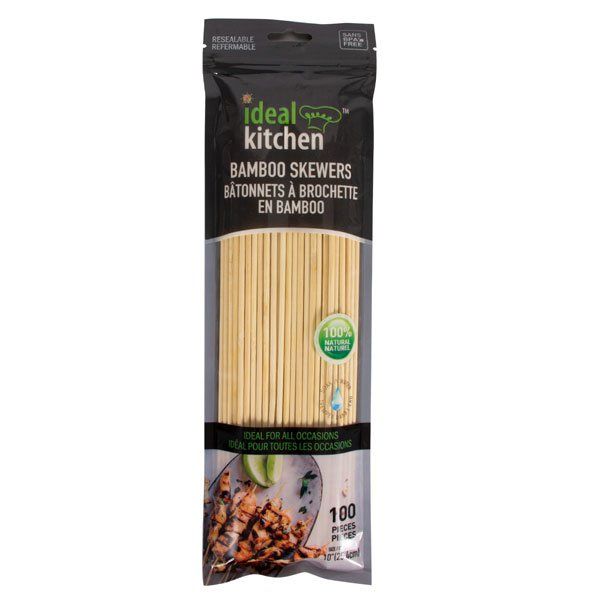 48 pieces of Ideal Kitchen Bamboo Skewers 100CT 10in