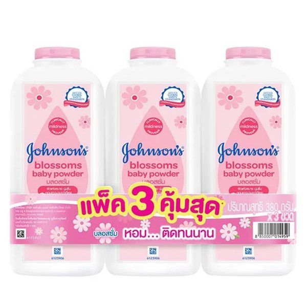 6 pieces of JJ Baby Powder 380g 3PK Blossom