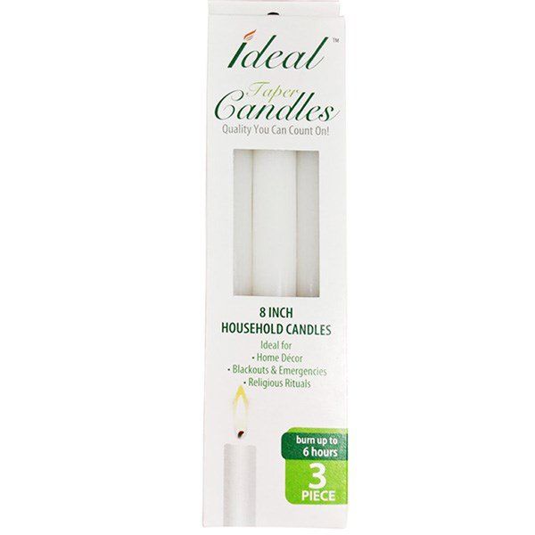 36 pieces of Ideal Taper Candles 8in 3PK
