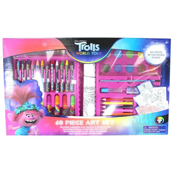 12 pieces of Trolls 60 Piece Art Set