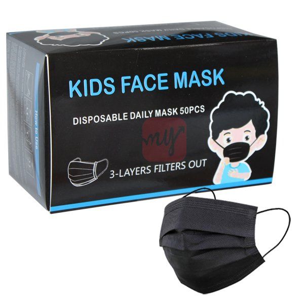 3000 pieces of JiaYang Kids Face Mask Disposable Black JY22-3