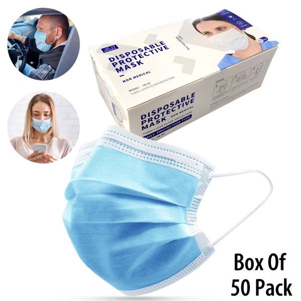 2000 pieces of Disposable Face Mask 50PK Blue
