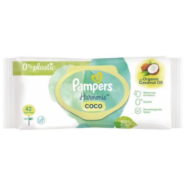 14 pieces of Pampers Wipes 42CT w/ LID Harmonie Coco