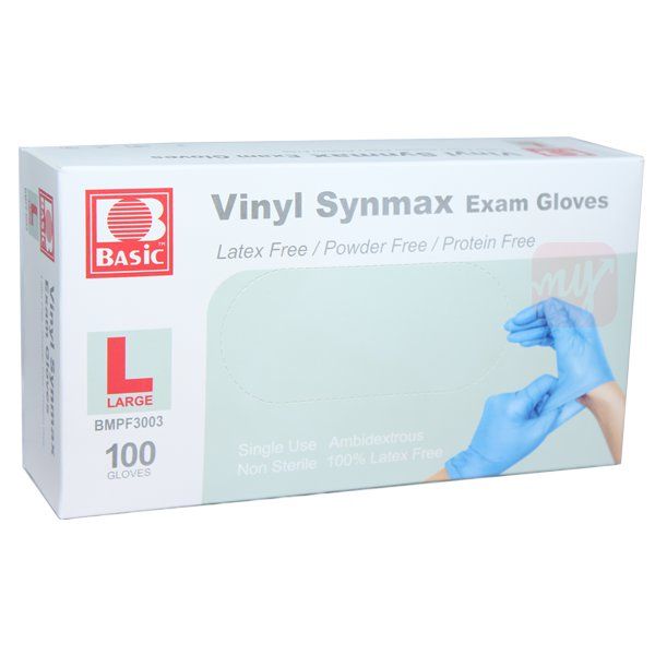 10 pieces of NBR Nitrile Exam Gloves Size L Blue