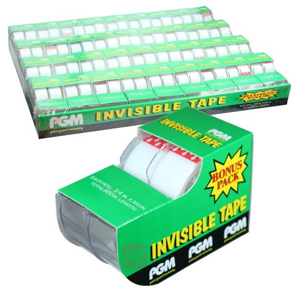 72 pieces of Invisible Tape 3/4x300in 2PK