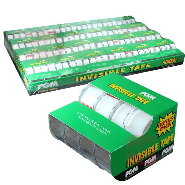48 pieces of Invisible Tape 3/4x300in 4PK