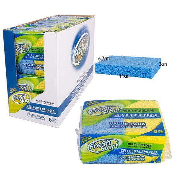 10 Wholesale Fresh Start Non-Scratch Sponge 6Pack - at 