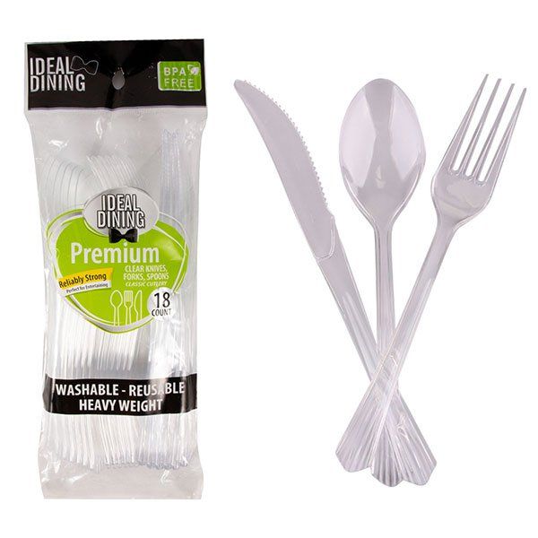 48 pieces of Ideal Dining HD 18CT Clear Combo