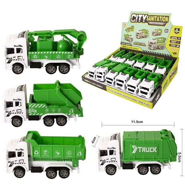 144 pieces of Toy boomerang sanitation truck