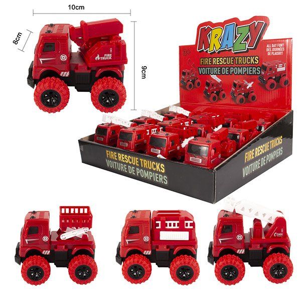 48 pieces of Krazy Toy Truck Display Fire Fighter