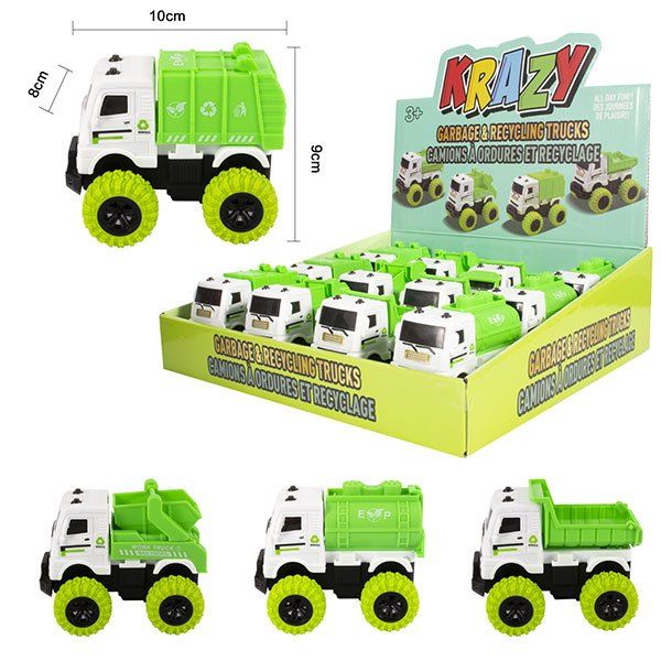 48 pieces of Krazy Toy Truck Display Sanitation