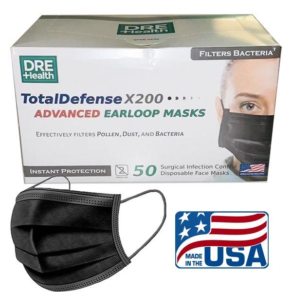 1000 pieces of Disposable Black Face Mask 1000 USA