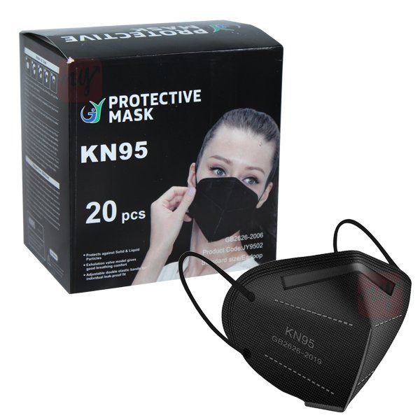 2500 pieces of Face Mask KN95 20pcs Box JiaYing BLACK (5pack bags)