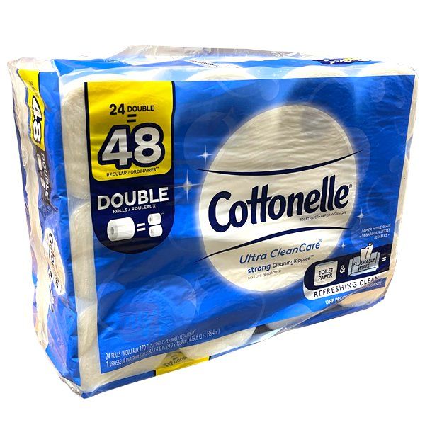 2 pieces of Cottonelle 24count Bundle Toilet Tissue Ultra CleanCare