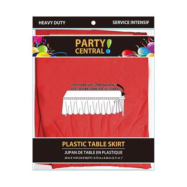 24 pieces of Table Skirt Rectangular Red