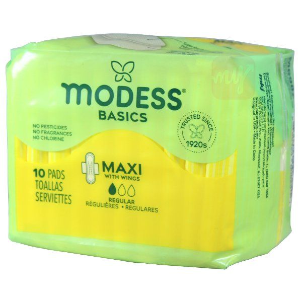24 Pieces of Modess Maxi Pads 10ct Regular