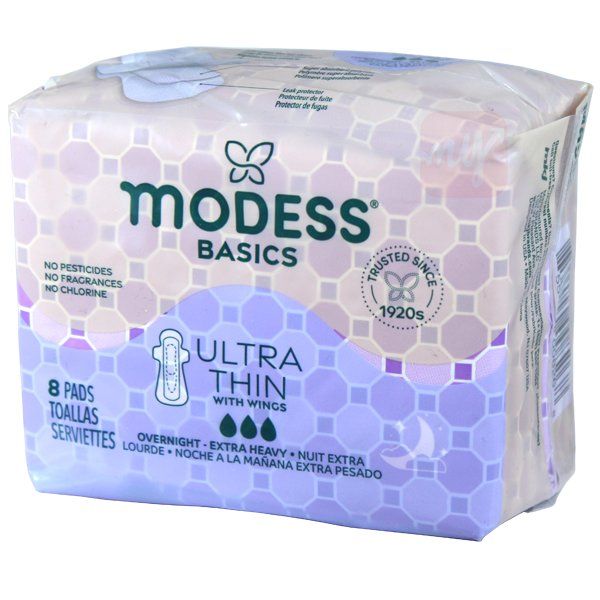 24 pieces of Modess Ultra Thin Pads 8CT Overnight