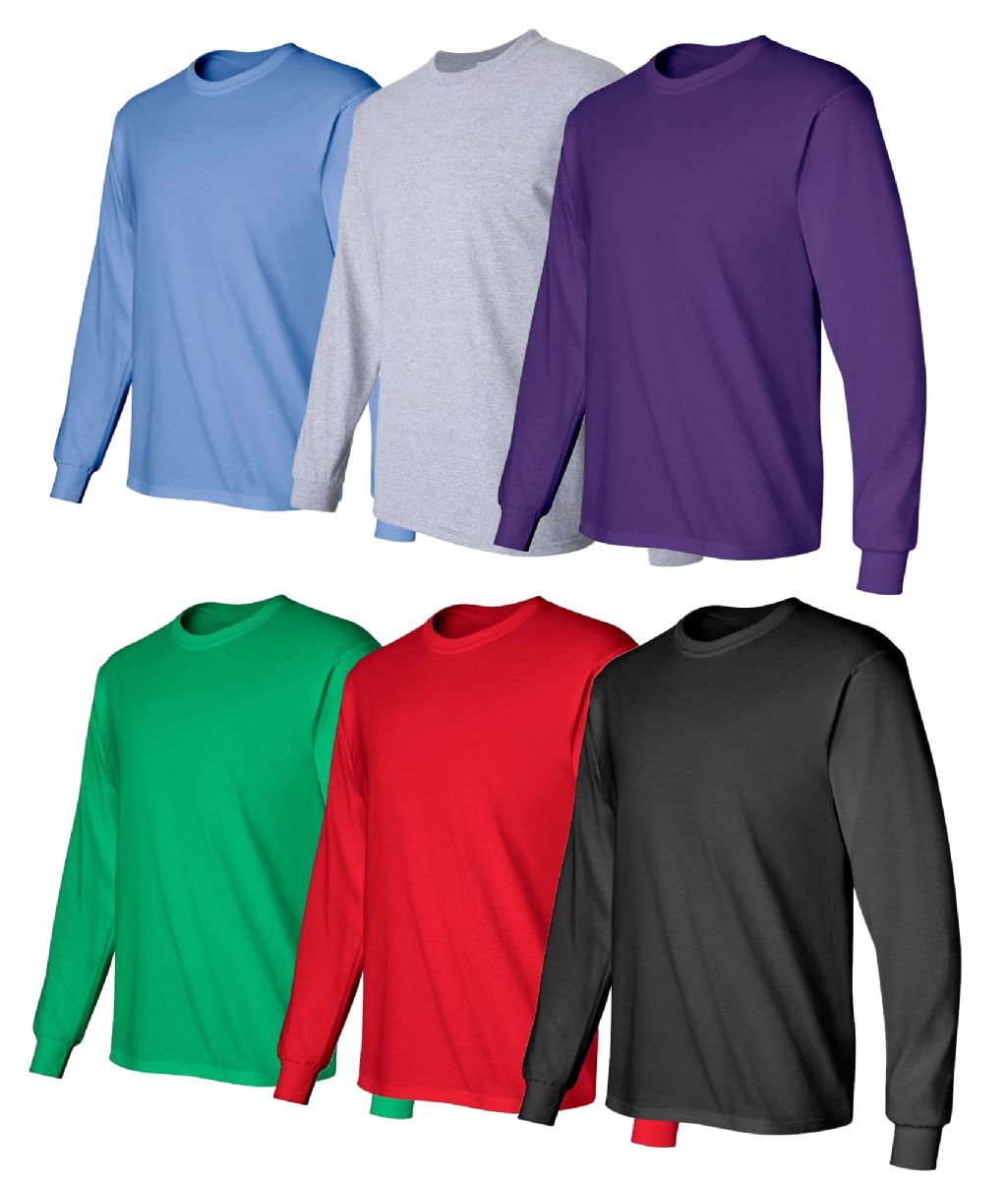 6 Wholesale Billionhats Mens Assorted Color Long Sleeve T-Shirt Size 4xlarge