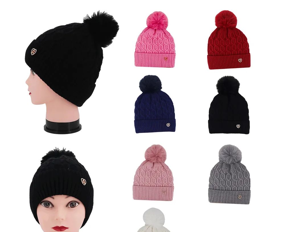 10 Pieces of Winter Beanie With Heart