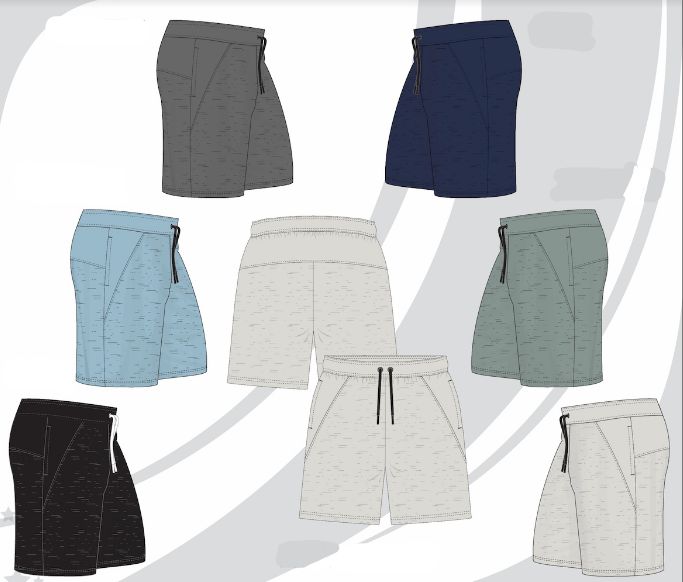 60 Pieces of Men's Fashion Interlock Shorts S-xl
