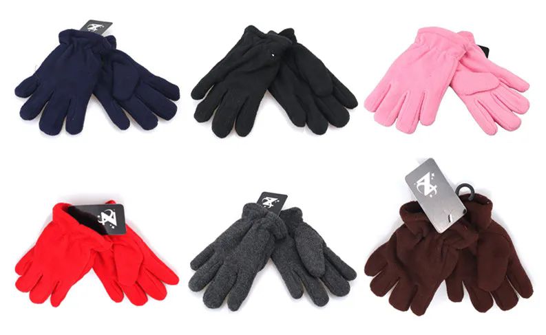 36 Pieces of Kids Assorted Color Fleece Glove