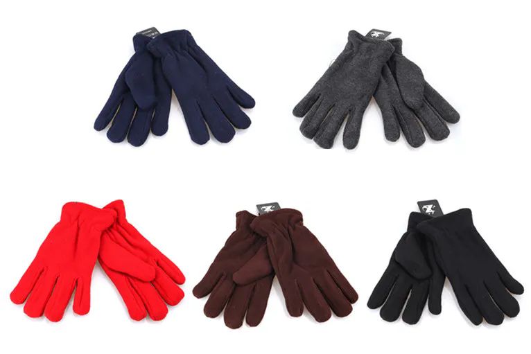 24 Pieces of Mens Fleece Gloves