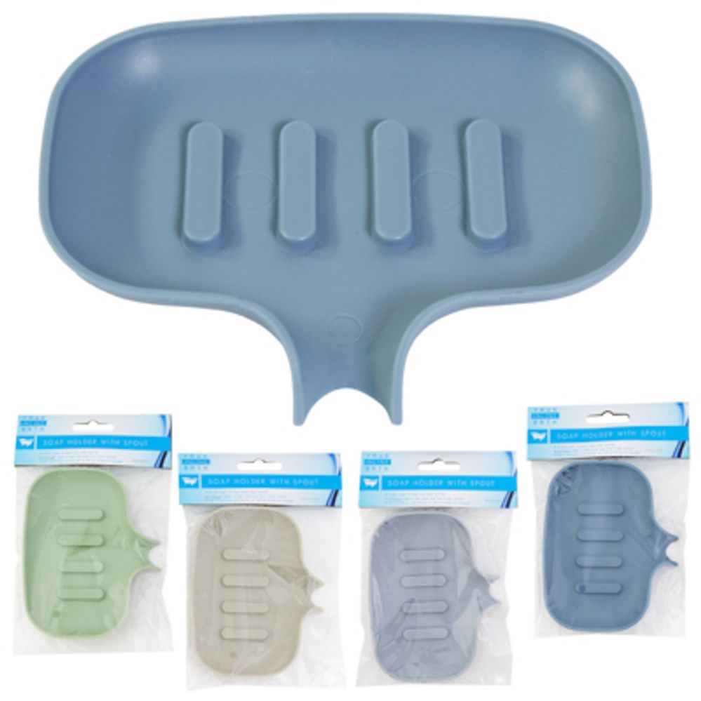 36 pieces of Drain Away Soap Dish Plastic W/spout 4ast Colors 5.51x4.33in Pbh